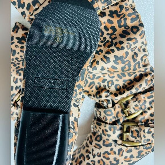 Forever Tammy-41 Camel Leopard Boots Size 6 Brand New - Picture 8 of 8